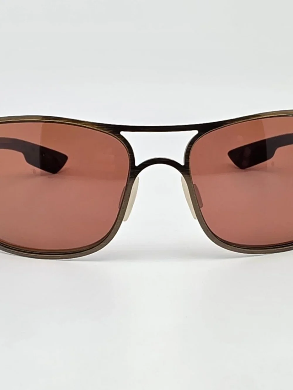 Costa Del Mar Grand Isle Antique Gold Frame 580P Polarized Amber Lens Sunglasses